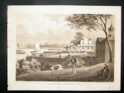 USA: 1861 Hellgate Ferry, New York, Valentine