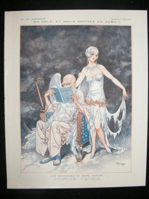 La Vie Parisienne Art Deco Print 1924 On Gele, et Nous Sommes En Avril by