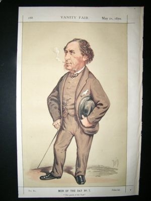 Vanity Fair Print: 1870 Joseph Hawley, Turf Devotee