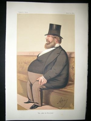 Vanity Fair Print: 1875 Maj. Purcell O'Corman, Irish