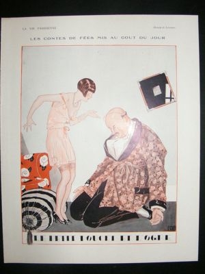 La Vie Parisienne Art Deco Print 1924 Le Petit Poucet et L'Ogre by Leonnec