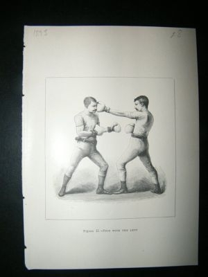 Boxing Print: 1893 Stop with the left