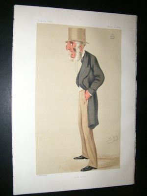 Vanity Fair Print: 1876 Lord Vivian, Spy Cartoon