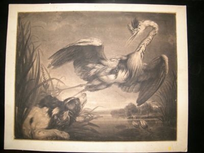 Reynolds after James Northcote: 1799 Heron & Spaniel Me