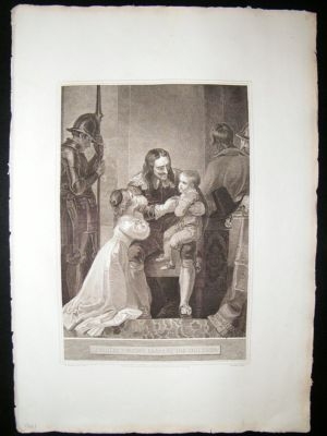 Charles I taking leave on his Children 1794 Folio Antiq