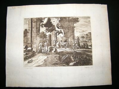 Le Pautre 1751 Folio Architecture Etching, Cherubs etc