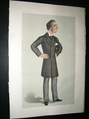 Vanity Fair Print: 1877 Joseph Chamberlain, Spy Cartoon