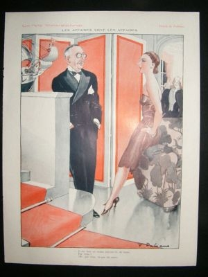 La Vie Parisienne Art Deco Print 1929 Les Affaires Sont