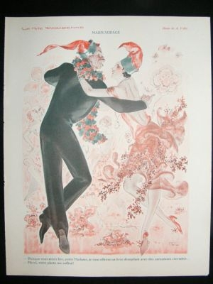 La Vie Parisienne Art Deco Print 1929 Marivaudage by Va