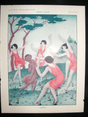 La Vie Parisienne Art Deco Print 1929 Vierges Folles by
