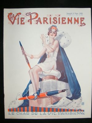 La Vie Parisienne Art Deco Print 1929 Pretty Lady by G.