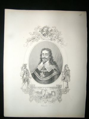 Charles I:C1840 Steel Engraved Portrait.