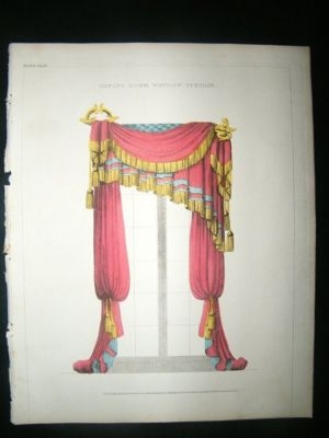 Decorative 1820's Window Curtain, Regency