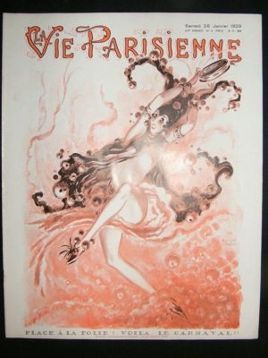La Vie Parisienne Art Deco Print 1929 Fools Feast/Paris
