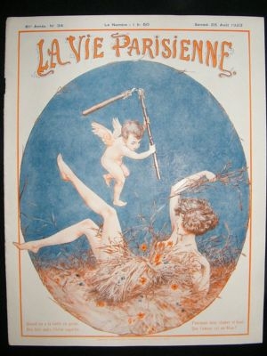 La Vie Parisienne Art Deco Print 1923 Lady & Cherub by