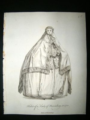Germany Lady of Nuremberg C1760 Costume Print
