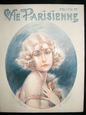 La Vie Parisienne Art Deco Print 1929 Pretty Lady by Mi