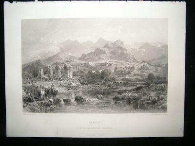 Turkey 1863 Steel Engraving, Sardis Print.