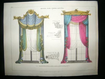 Decorative 1820's Curtains, Antique, Regency