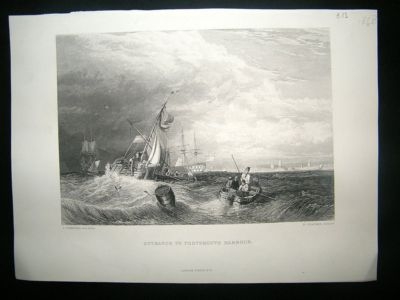 Ship Print:1868 Entrance To Portsmouth Harbour.