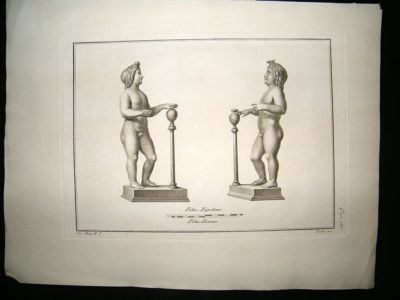Le Pitture Antiche D'Ercolano C1760, Childerns Sculptures, statues, By Casanova.