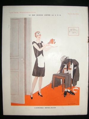 La Vie Parisienne Art Deco Print 1929 French Maid by Zy