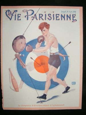 La Vie Parisienne Art Deco Print 1929 Female Risque Box