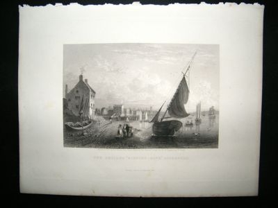 UK: 1846 Steel Engraving, Wishing Gate, Liverpool, Prin