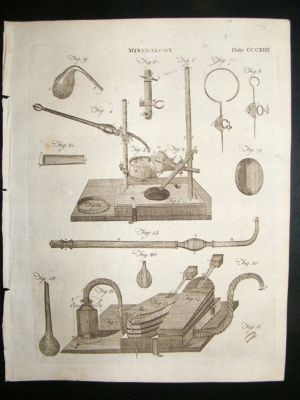 Science Print, 1795: Antique Mineralogy Print