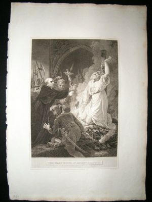 Martyrdom of Archbishop Cranmer 1797 Folio Antique Prin