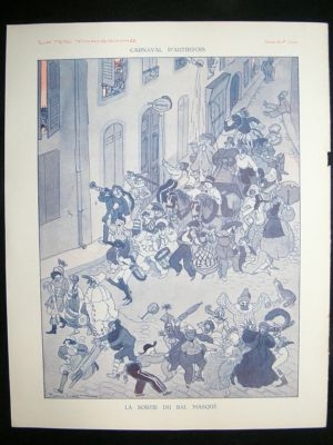 La Vie Parisienne Art Deco Print 1929 Paris Carnival by