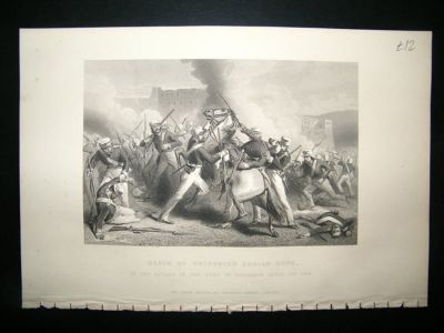 Indian Mutiny War: 1861 Death Of Adrian Hope, Fort Rood