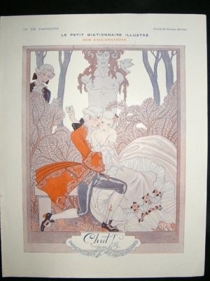 La Vie Parisienne Art Deco Print 1923 'Chut!' by George