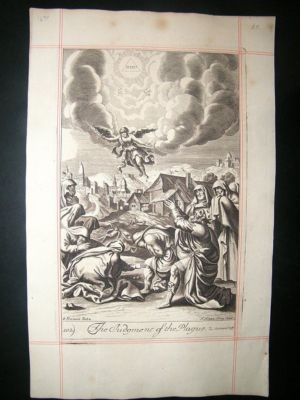 Religious 1690 Judgement of the Plague, Folio Print