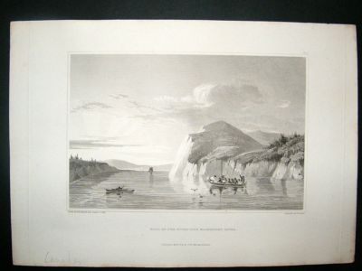 Canada: 1828 steel engraving, Mackenzie's River