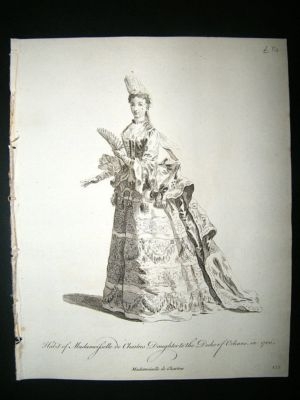 France Daughter of Duke of Orleans C1760 Print