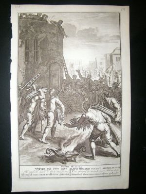 Religious 1720 Abimelech Kill'd by a Milstone