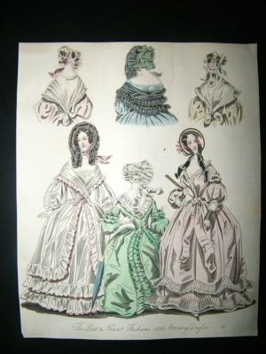 Fashion 1839 Morning Dresses,  Hand Col #3