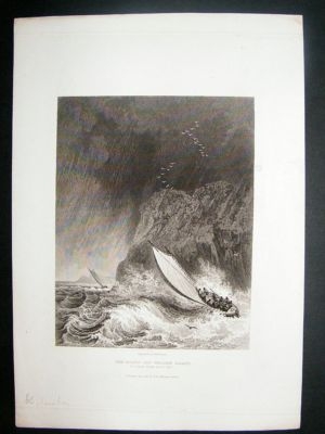 Canada: 1828 steel engraving, Walden Island, Br' Columb
