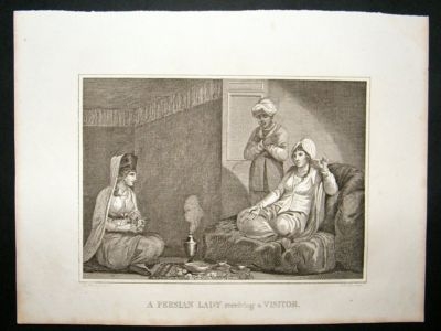 Persia: 1807 copper plate, Persian Lady