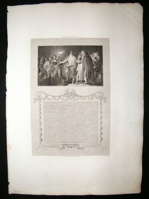 Flight of James II 1804 Folio Antique Print