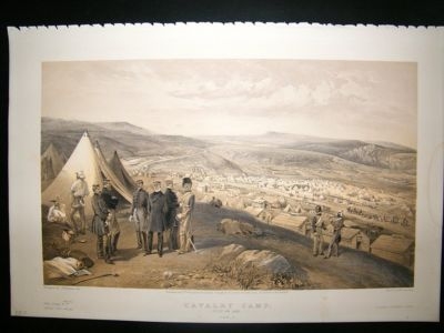 Simpson Crimea 1856 Cavalry Camp 10. Folio Print