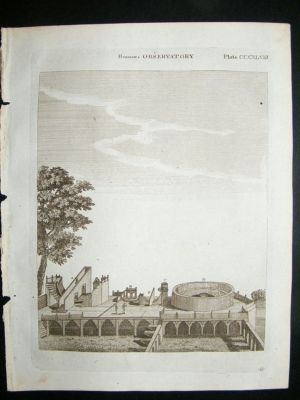 Astronomy Print, 1795: Bramin's Observatory, antique en