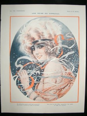La Vie Parisienne Art Deco Print 1923 Une Reine Du Carn