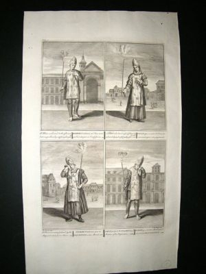 Spain 1730s Spanish Inquisition. Folio Antique Print. Picart