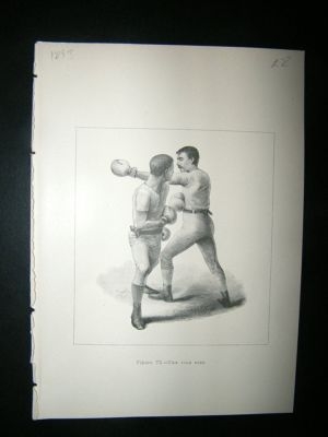 Boxing Print: 1893 The side step