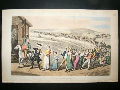 Dr Syntax by Rowlandson 1855 The Harvest Festival