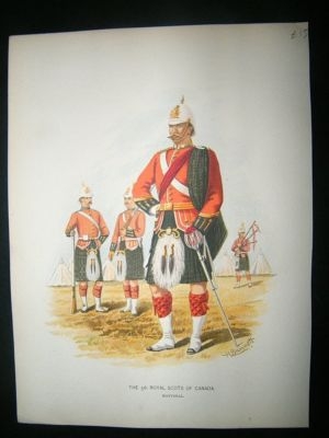 Military:1890 The 5th Royal Scots Of Canada Print.