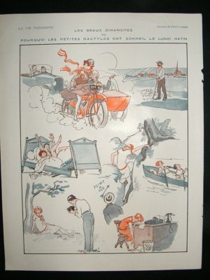La Vie Parisienne Art Deco Print 1923 Cartoon by Pierre