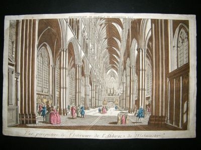 UK: C1760 Folio Vue d'Optique. Westminster, London. Thomas Bowles.